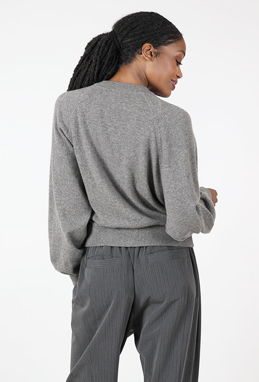 Aiza Cashmere Sweatshirt, Moleskin Angle 3