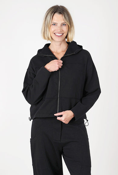 Lurdes Bergada Fleece Boxy Hoodie, Black 