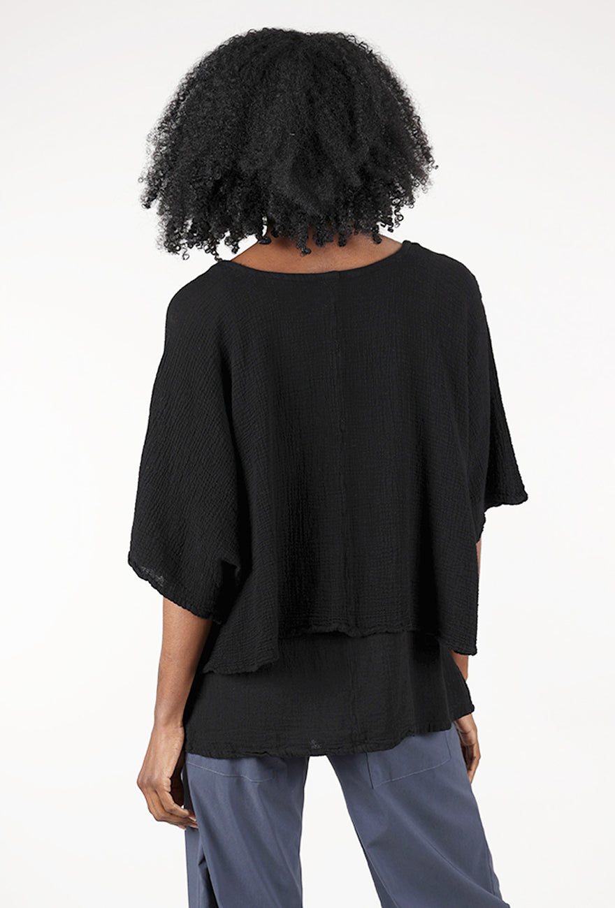 Oh My Gauze Twins Top, Black 