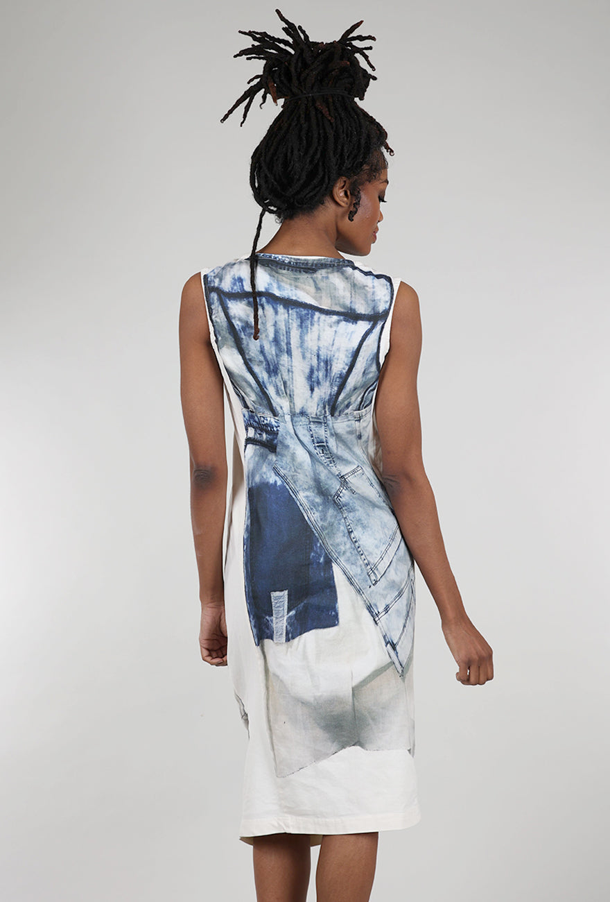 Rundholz Digital Jean Print Dress, Denim 