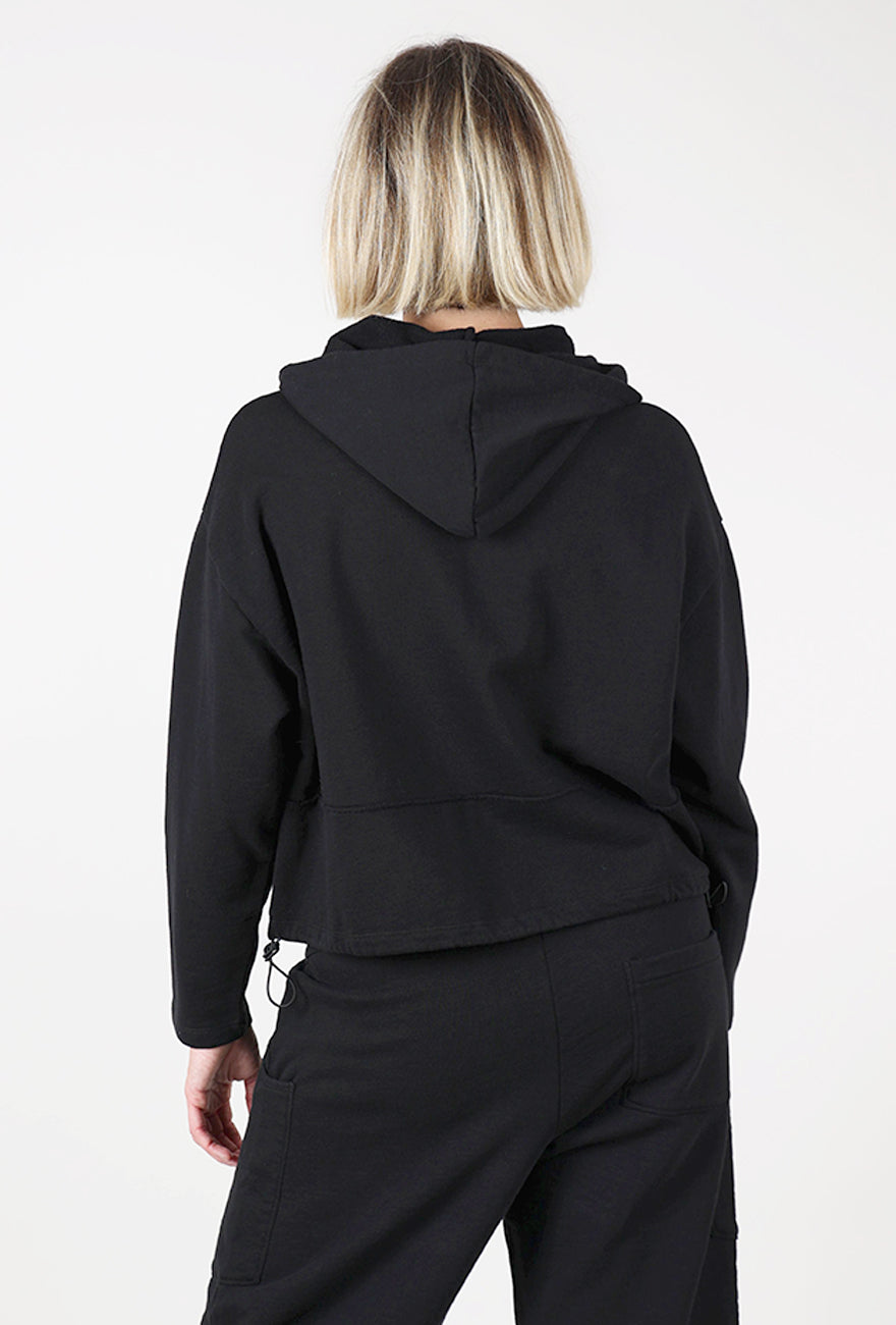 Lurdes Bergada Fleece Boxy Hoodie, Black 
