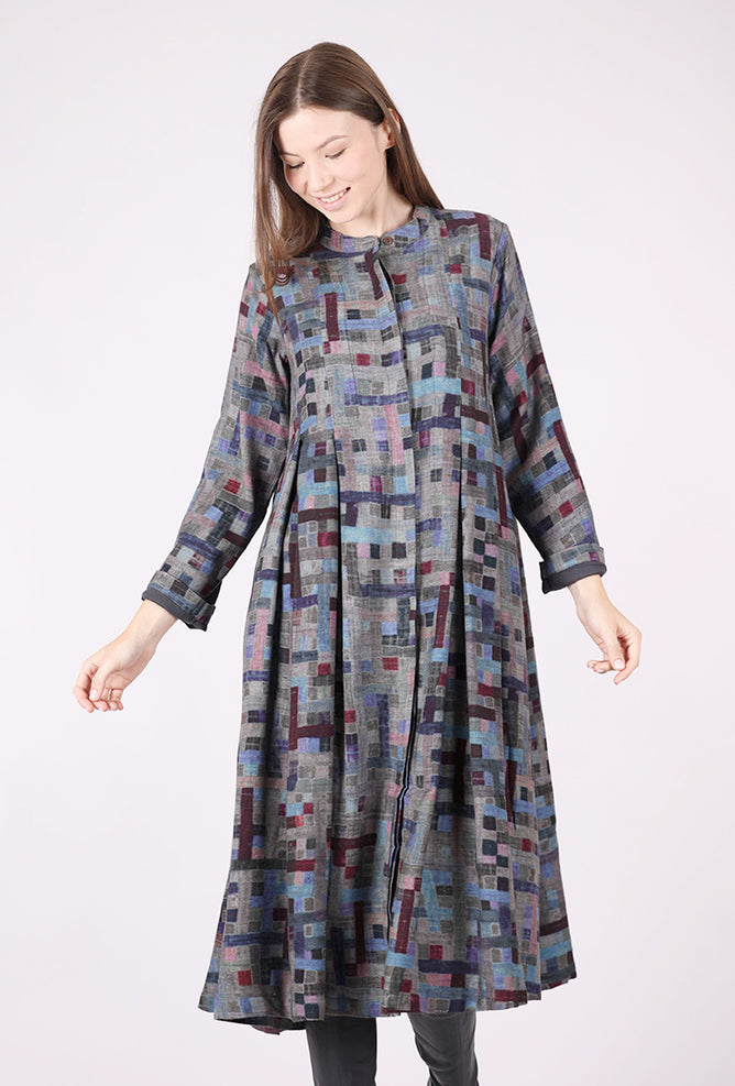 Neeru Kumar Ms. Hess Dress, Mauve/Gray 