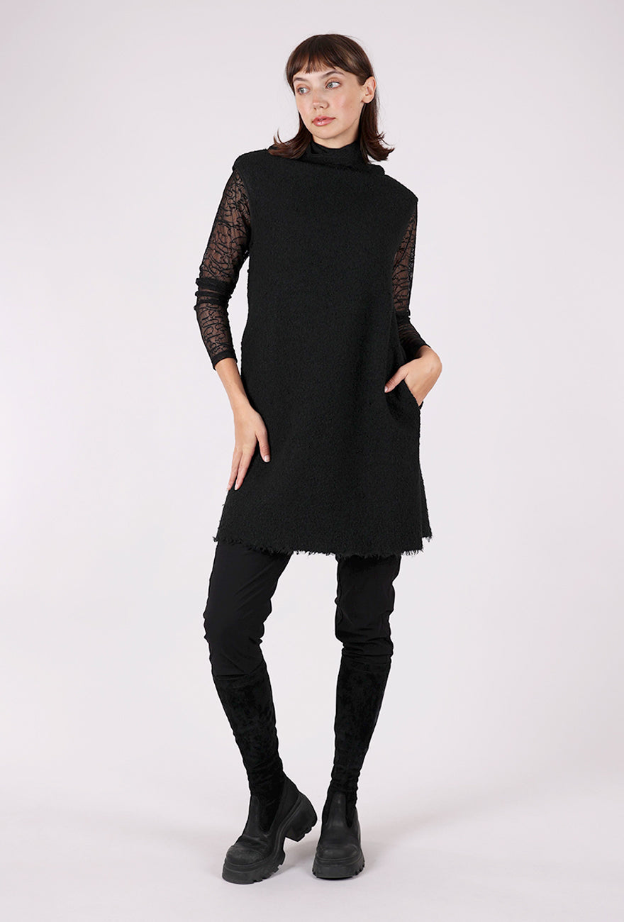 XD Xenia Design Uzmi Boiled Wool Jumper, Black 