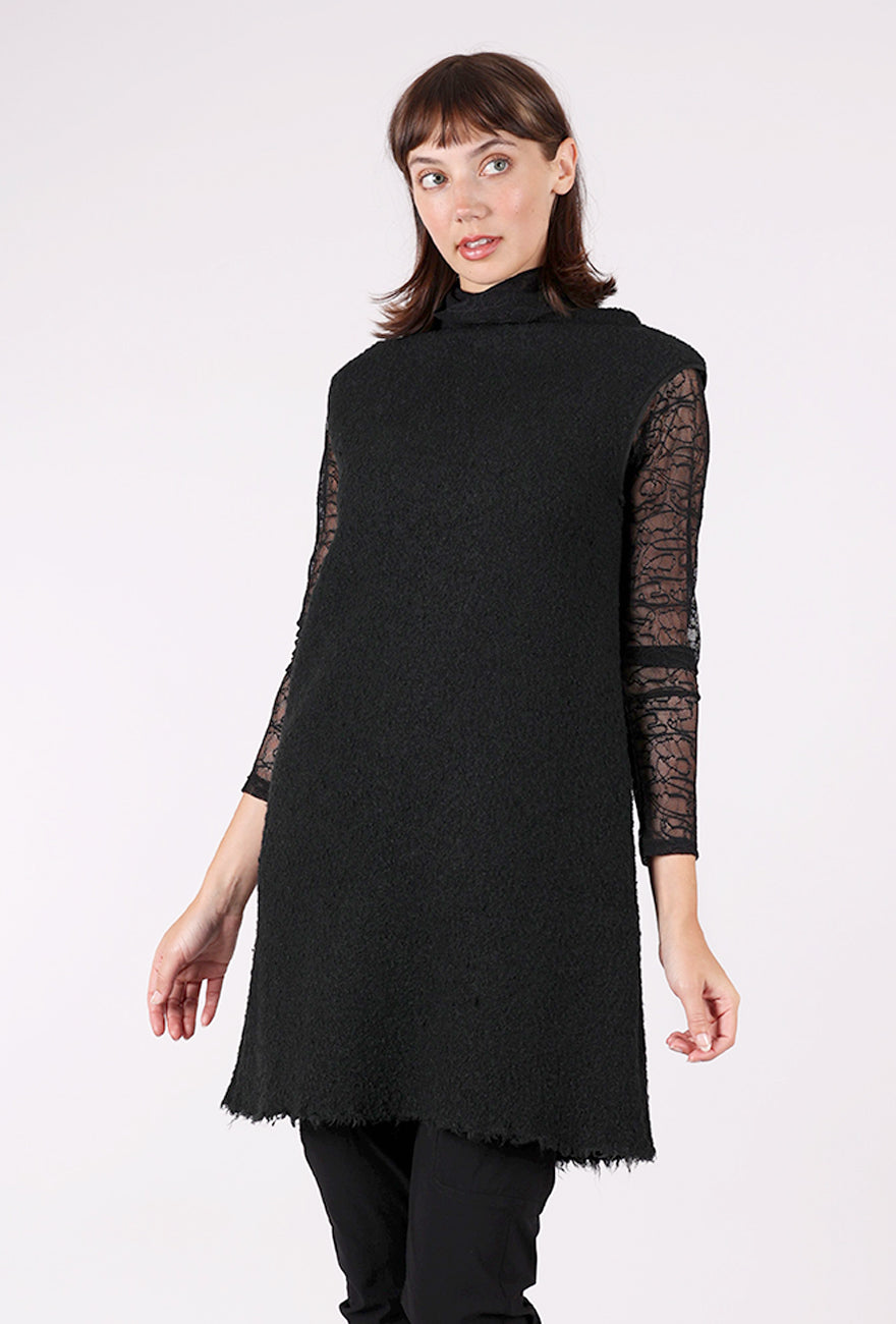 XD Xenia Design Uzmi Boiled Wool Jumper, Black 