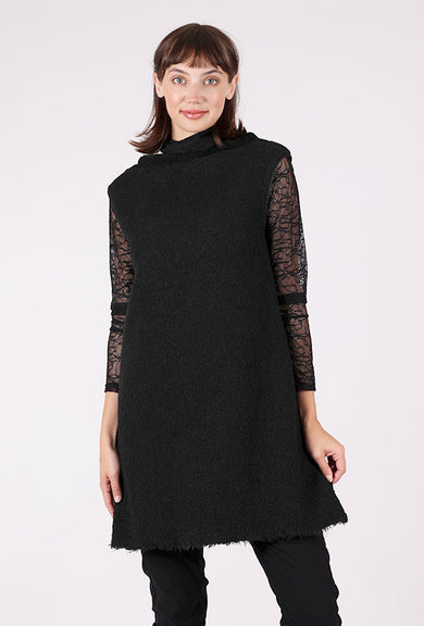 XD Xenia Design Uzmi Boiled Wool Jumper, Black 