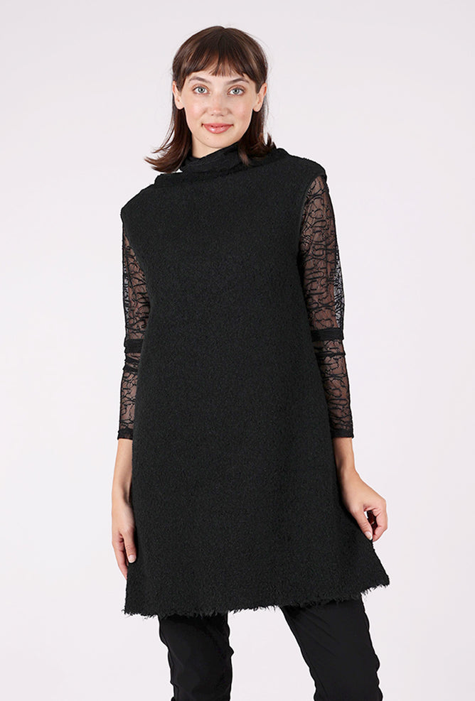 XD Xenia Design Uzmi Boiled Wool Jumper, Black 