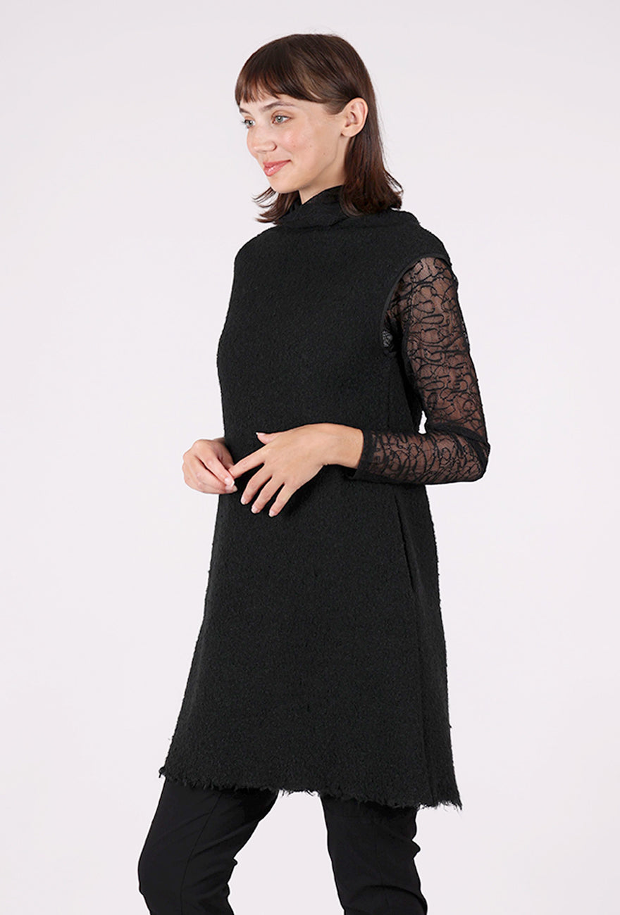 XD Xenia Design Uzmi Boiled Wool Jumper, Black 