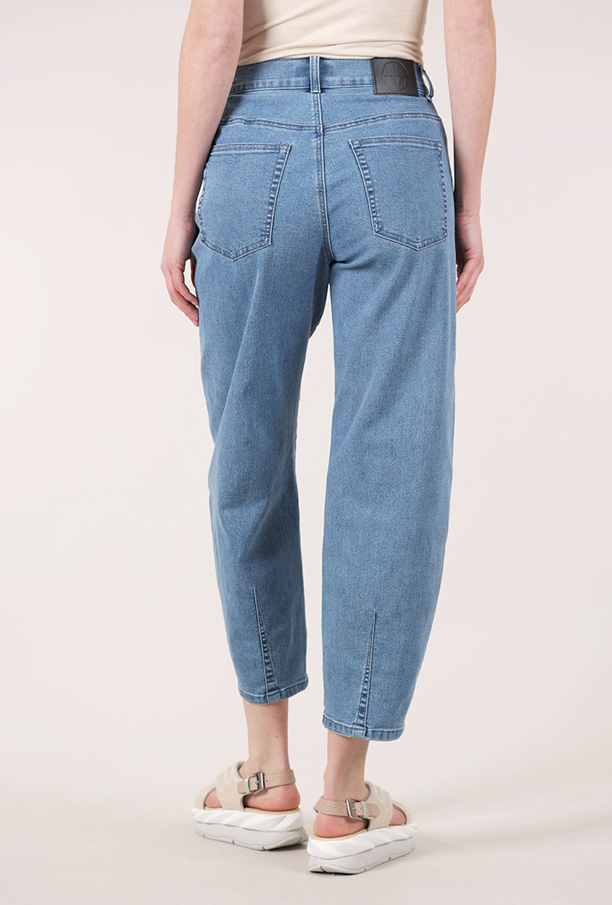 Noen Stretch Denim Barrel Pant, Pale Blue 