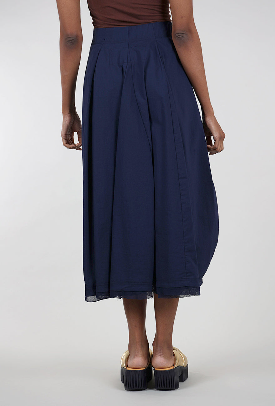 Rundholz CLT Mesh Details A-Line Skirt, Navy 