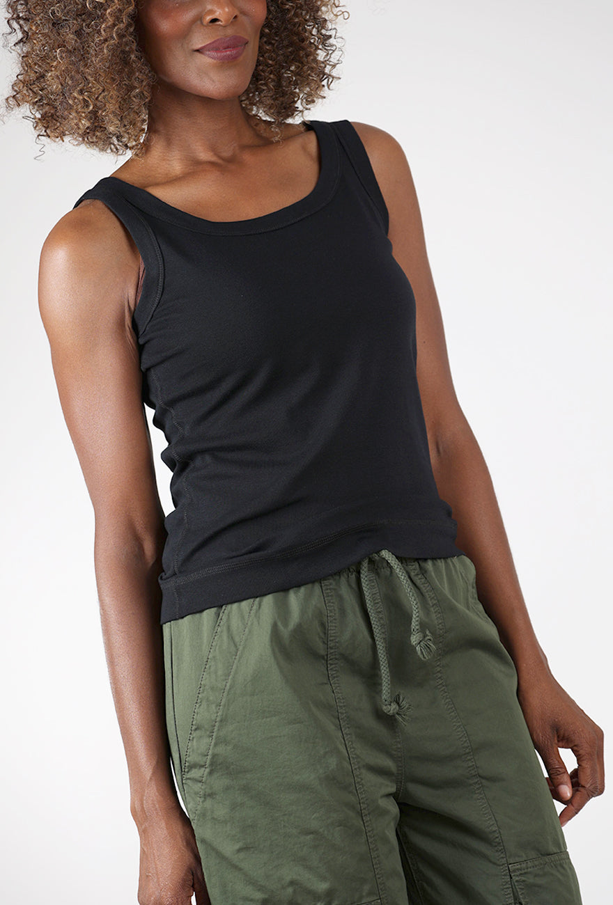 Organic Cotton Tank, Black
