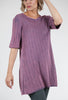 M. Rena Contrast Front Elbow Tunic , Lilac 