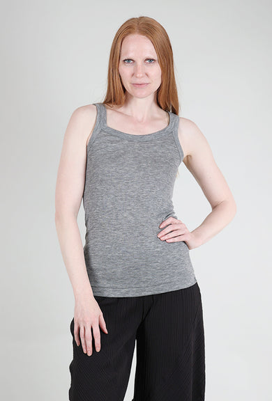 Grisal Tubular Cashmere Tank, Heather Gray 