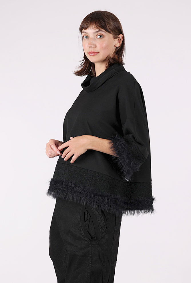 XD Xenia Design Kova Fringed Top, Black 