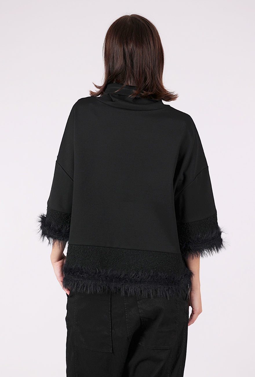 XD Xenia Design Kova Fringed Top, Black 
