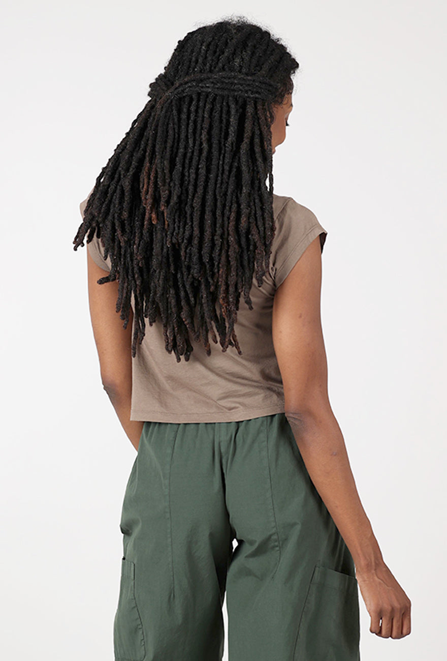 Lurdes Bergada Trim Cap Asym Tee, Hazel 