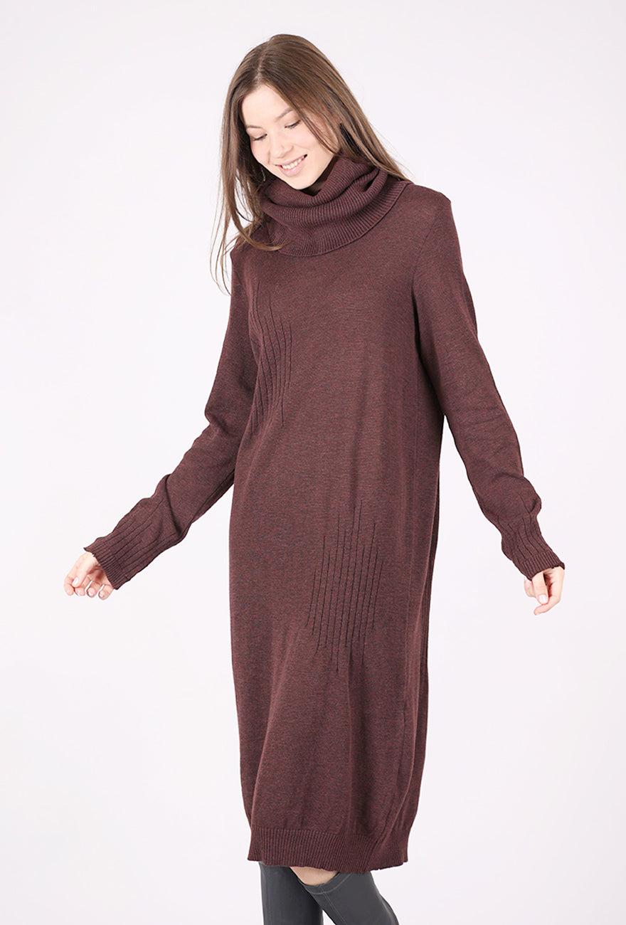 Studio B3 Tube Knit Dress, Burgundy 