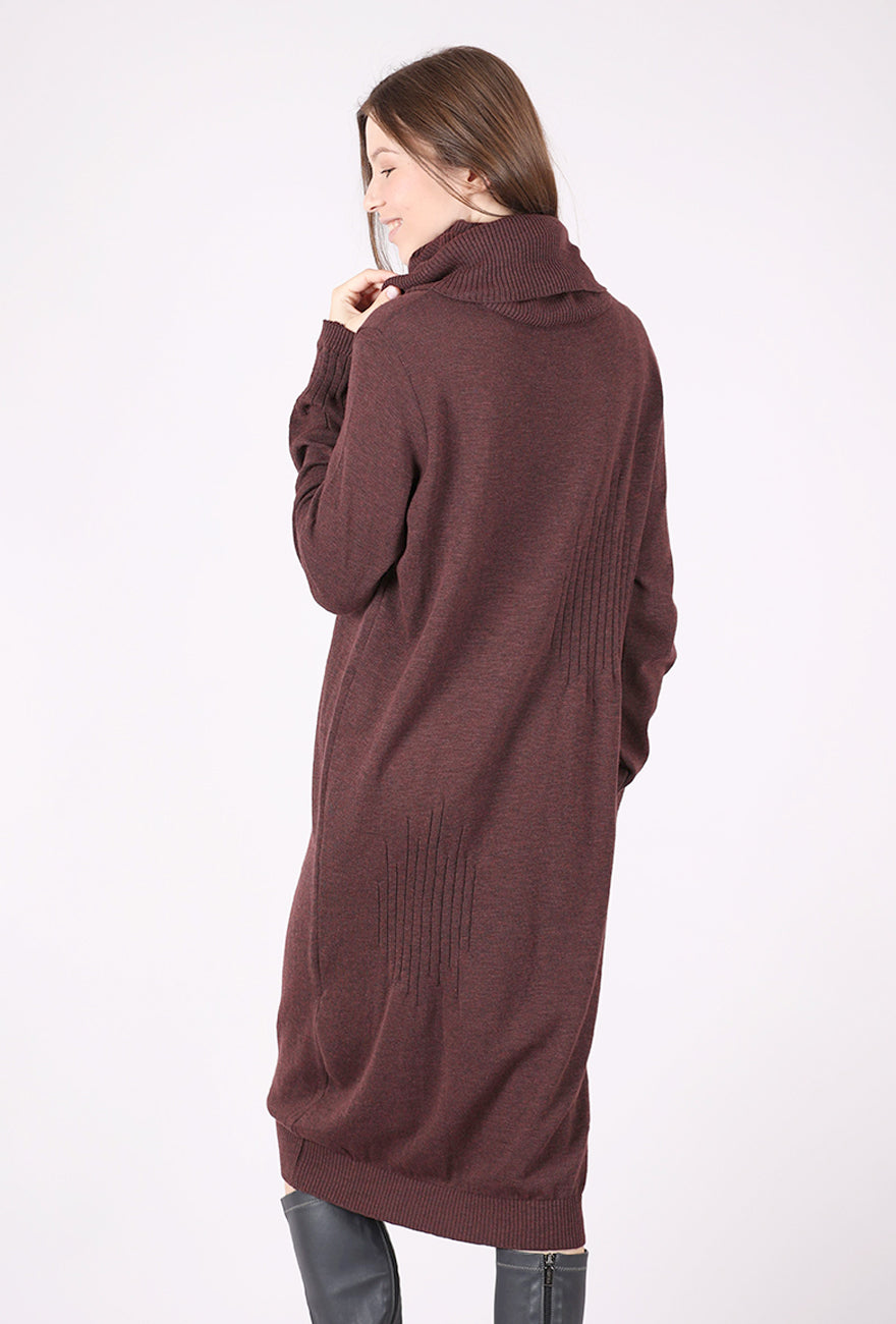 Studio B3 Tube Knit Dress, Burgundy 
