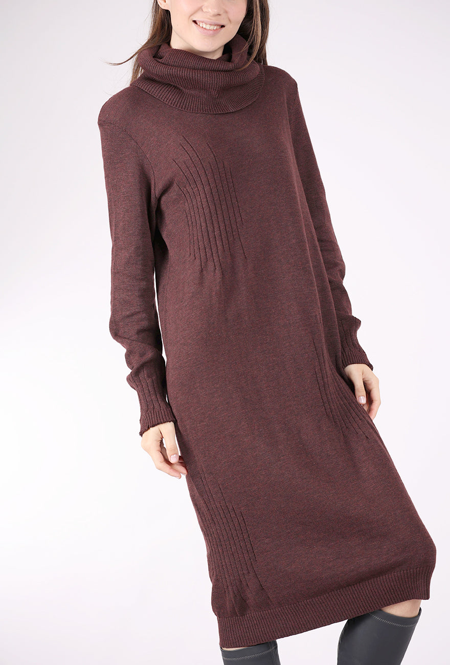 Studio B3 Tube Knit Dress, Burgundy 