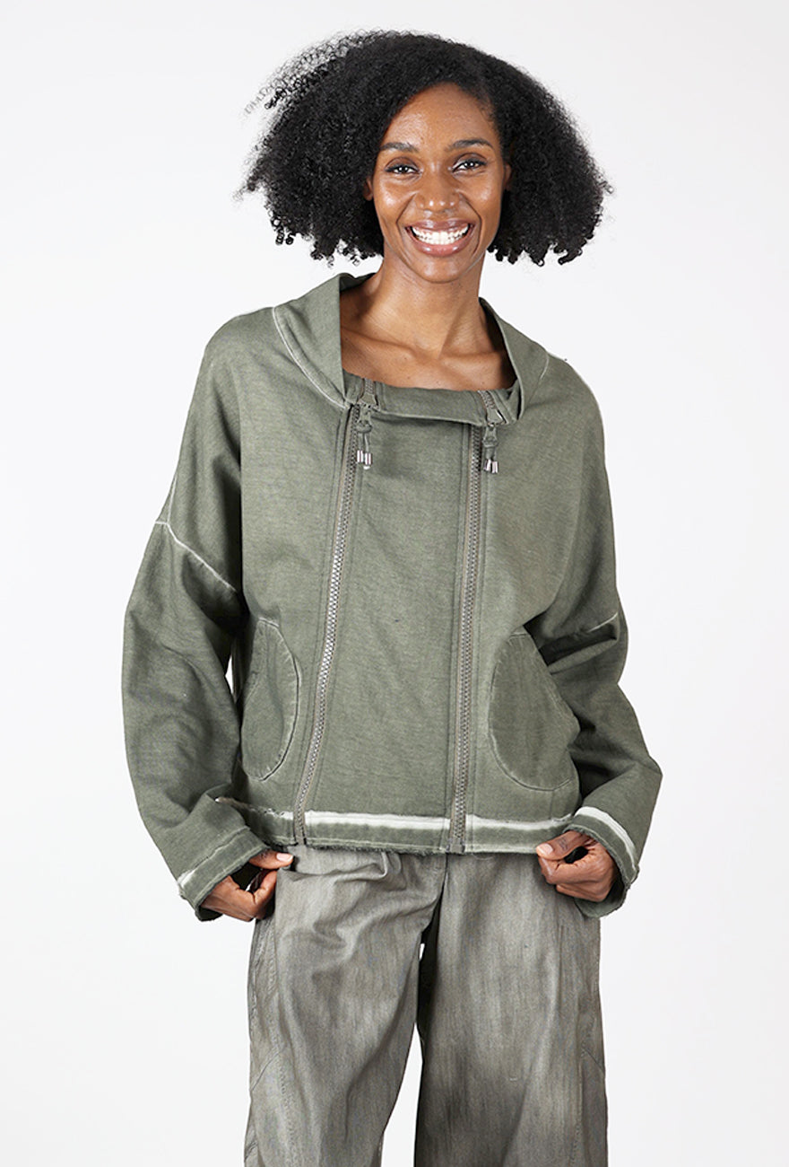 Double Zipper FT Jacket, Khaki