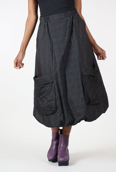 Luukaa Caitlyn Bell Skirt, Black/Plum 