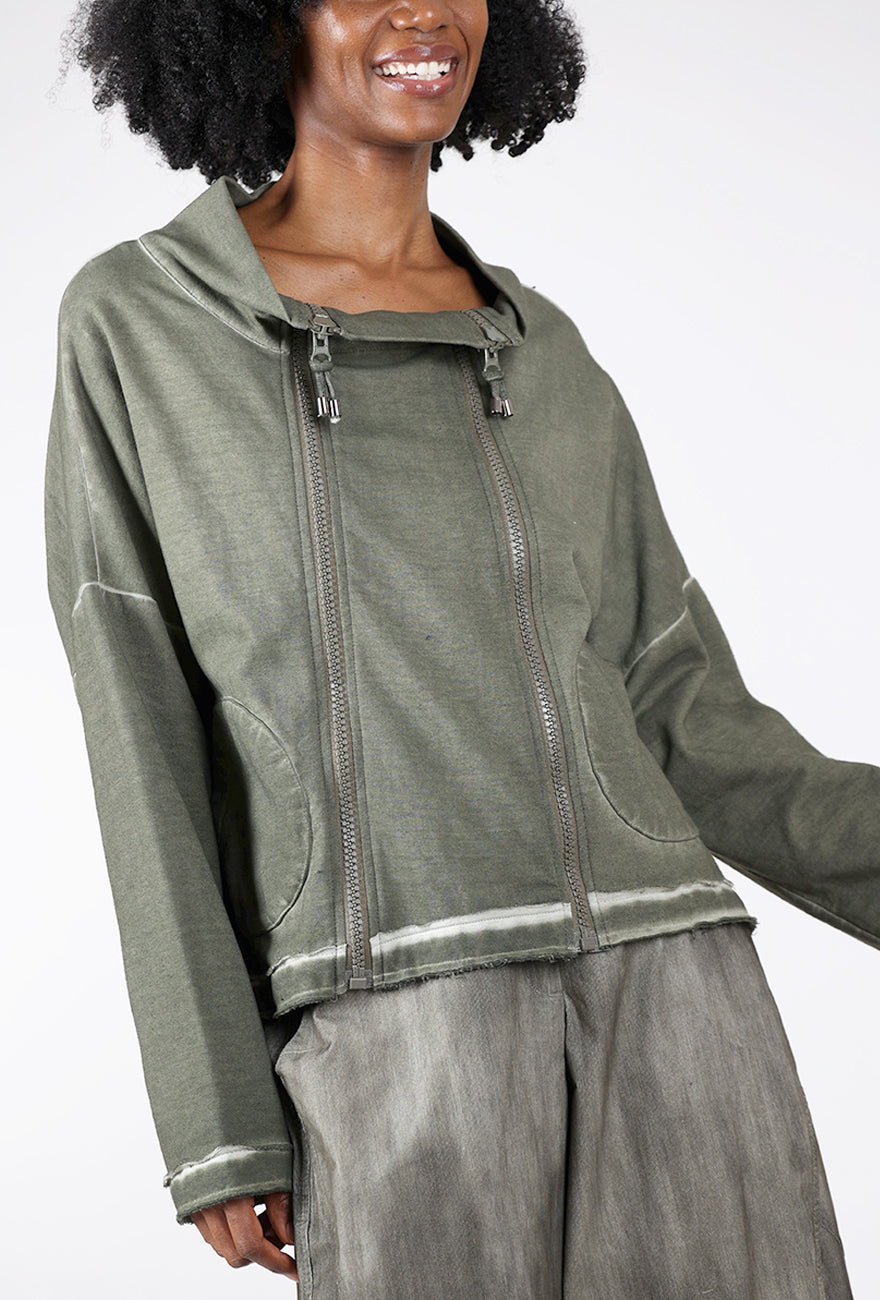 Double Zipper FT Jacket, Khaki