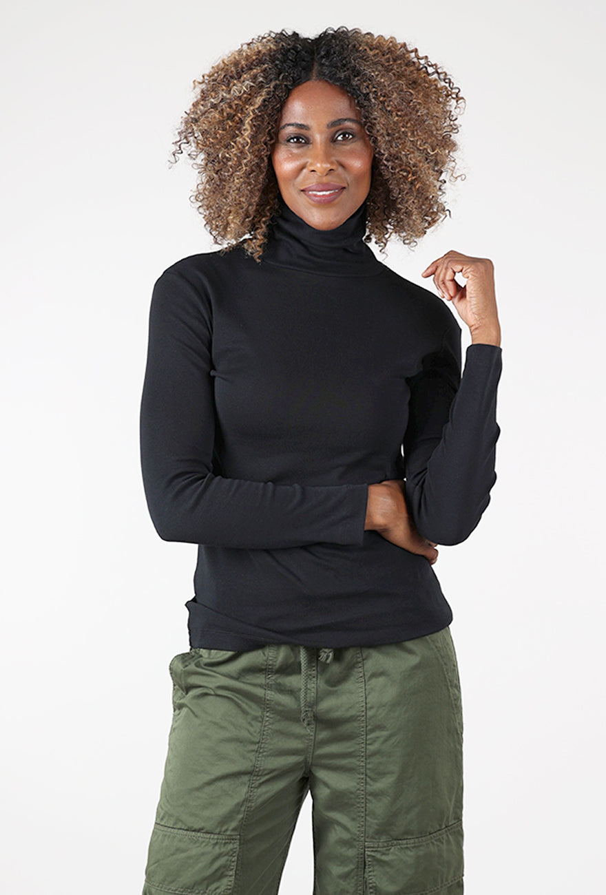 By Basics Slim BB Turtleneck, Black 