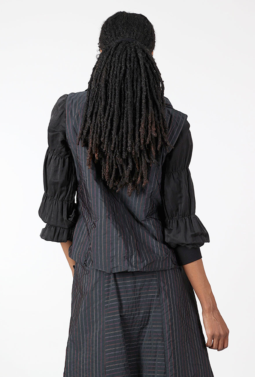 Caitlyn Vest, Black/Plum