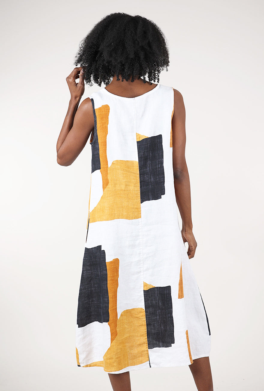 Olivia by Habitat Flax Colorblock Easy Dress, Neutral 