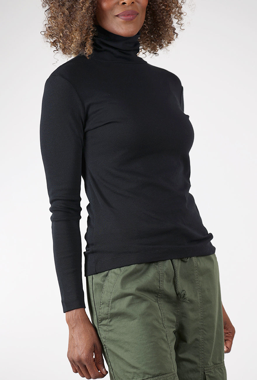 Slim BB Turtleneck, Black