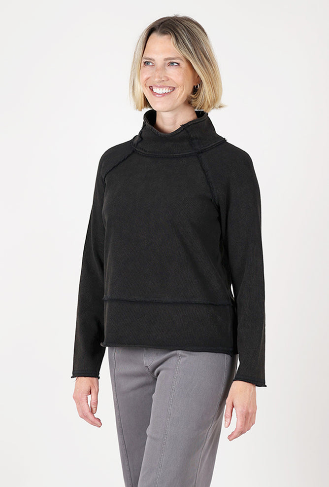 Alpine Mockneck, Black Angle 2