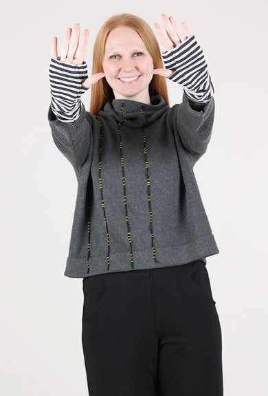 Merino Wool Wrist Warmers, Charcoal/Gray