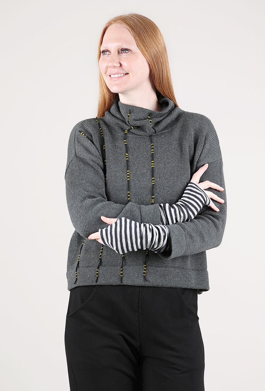 Merino Wool Wrist Warmers, Charcoal/Gray