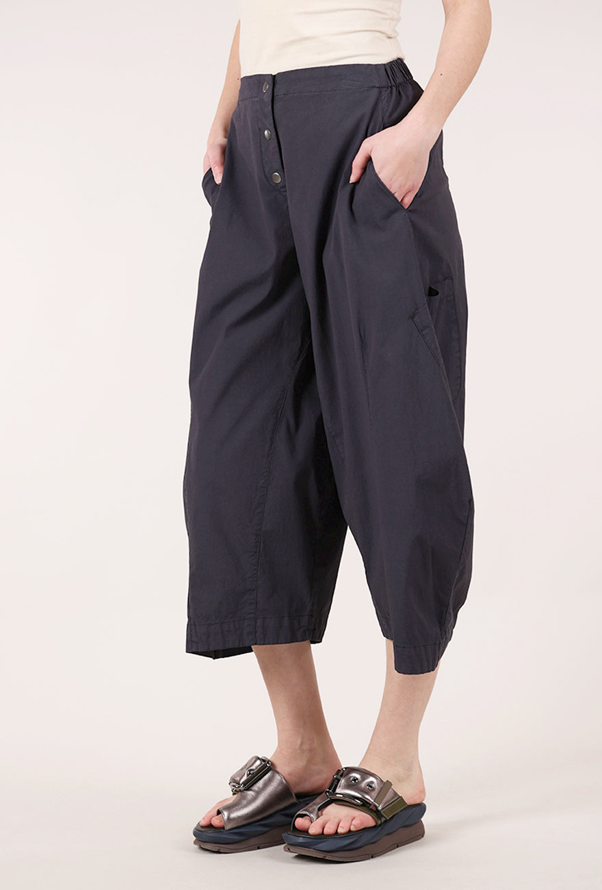 Eleven Stitch Snap-Front Pant, Black Pearl 