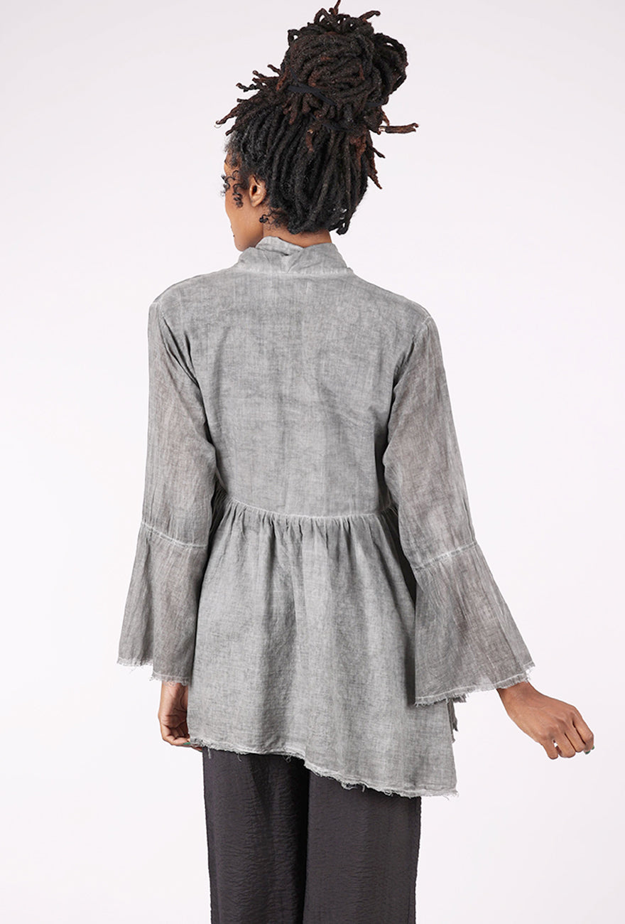 Baci Shawl Collar Wrap Top, Onyx 
