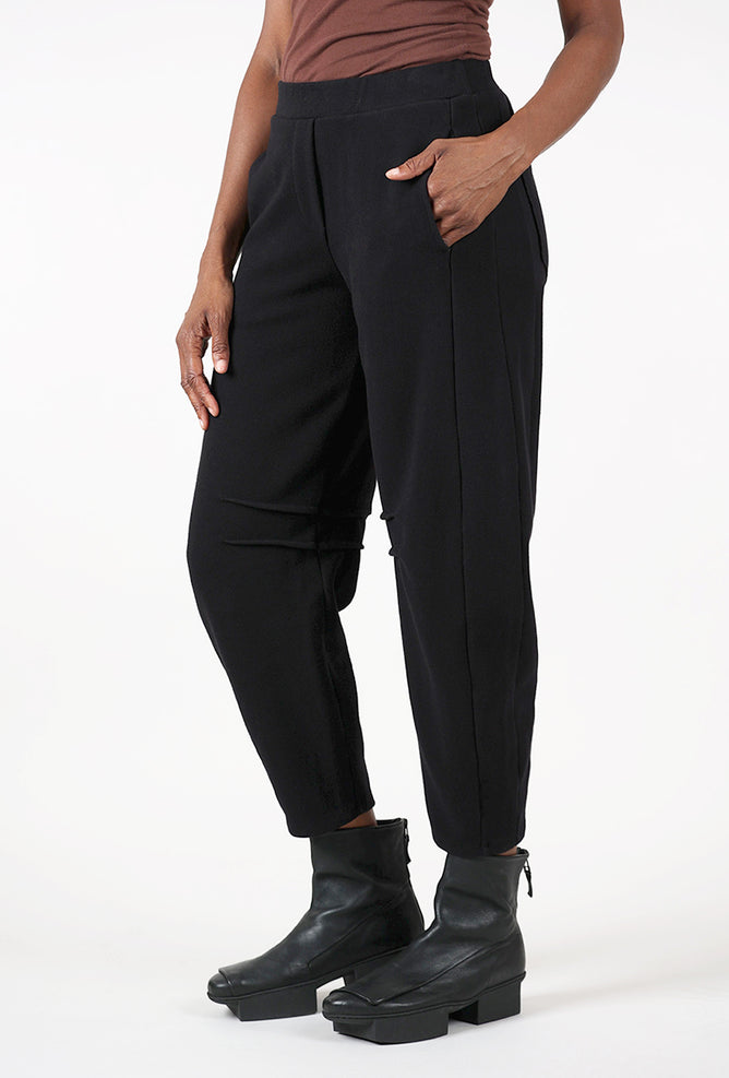 Grizas Cotton Twill Arch Leg Pant, Black 