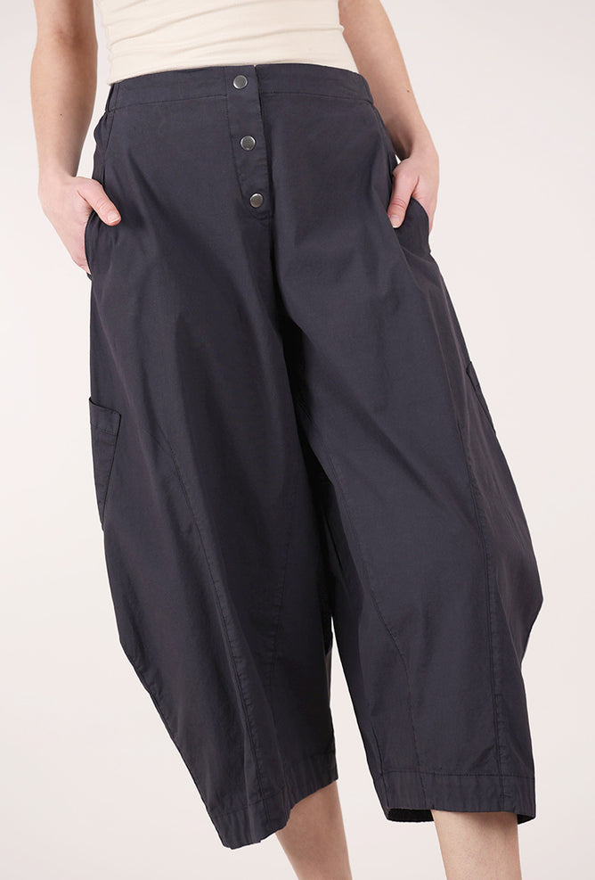 Eleven Stitch Snap-Front Pant, Black Pearl 
