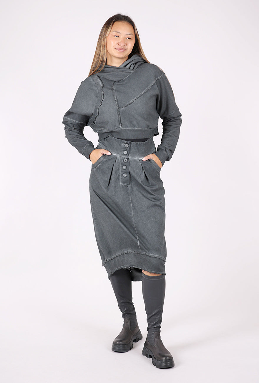 Studio B3 Sus Crop Hoodie, Old Gray 