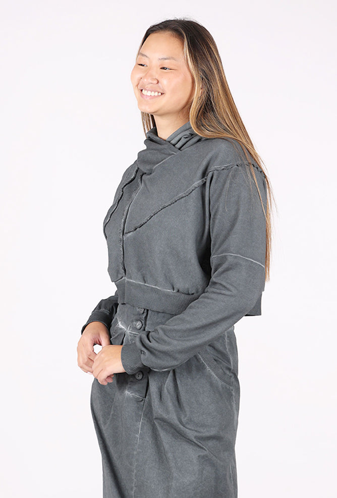 Studio B3 Sus Crop Hoodie, Old Gray 