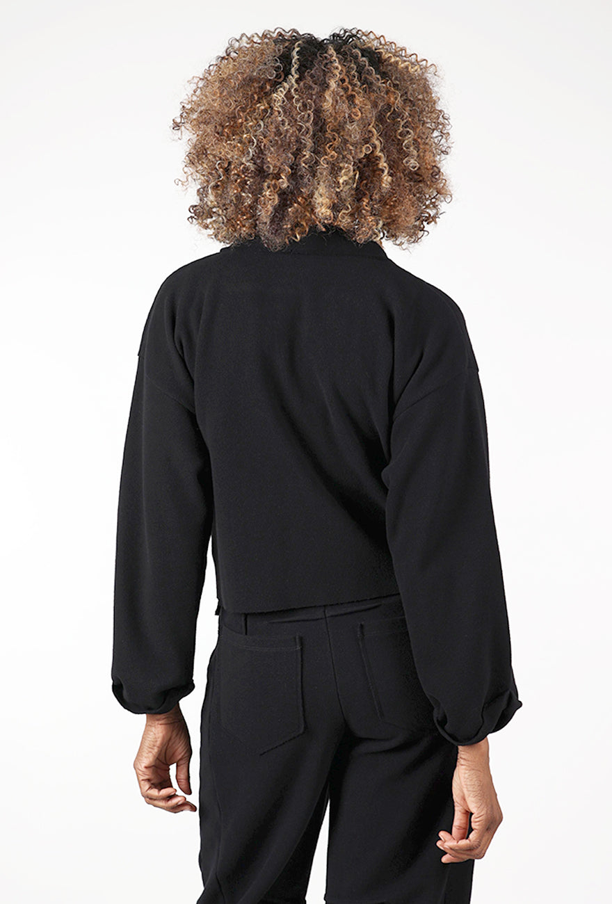 Brushed Goodness Cropped Jacket, Black