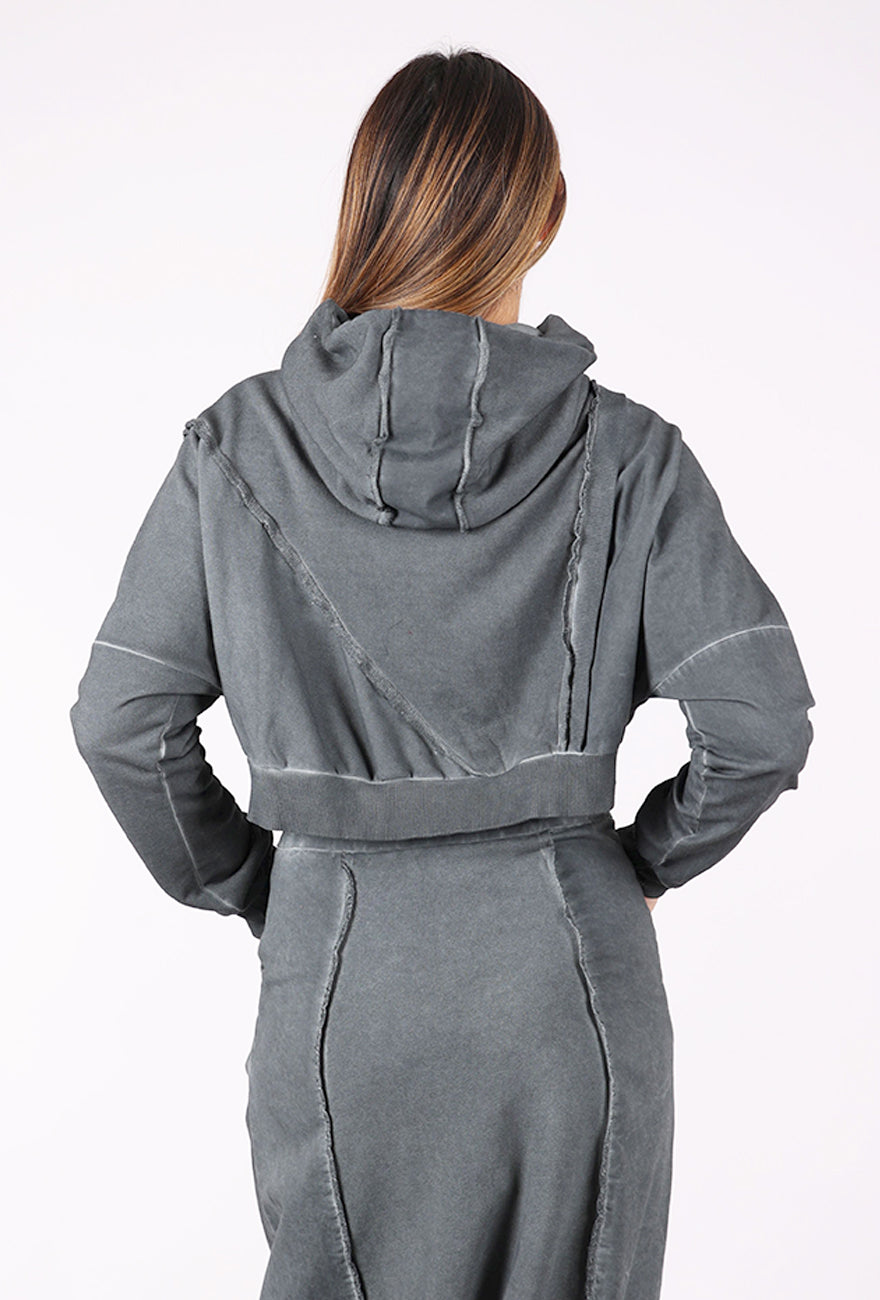 Studio B3 Sus Crop Hoodie, Old Gray 