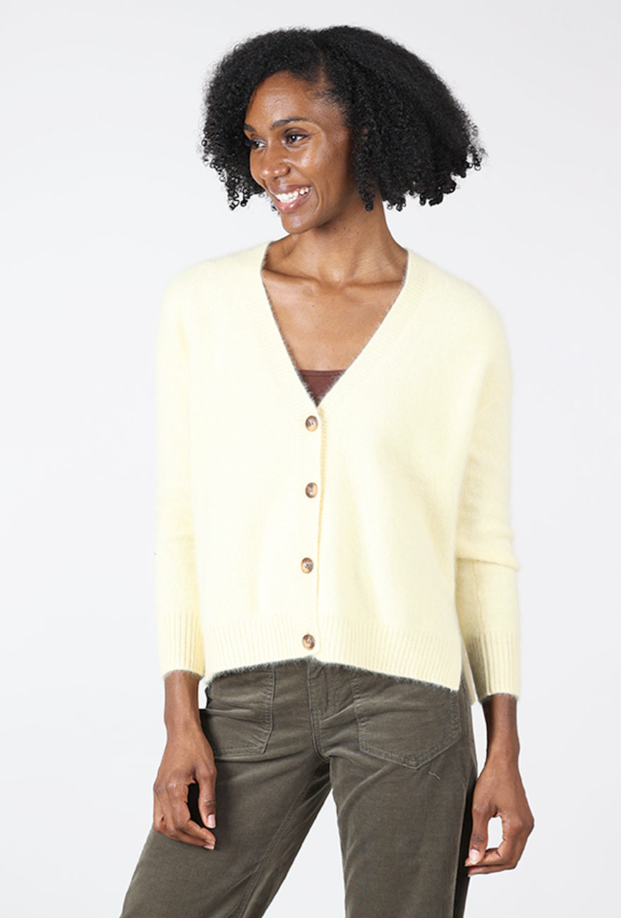 Grandpa Cropped Cardie, Butter