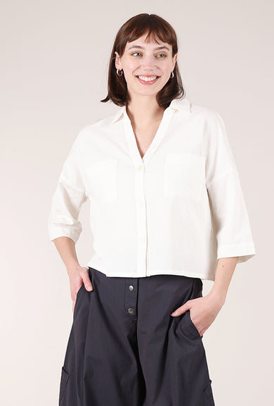 Bibico Cotton Ava Blouse, White Stripe 