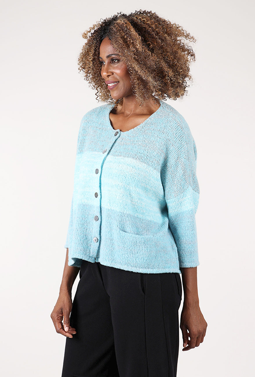 Color Block Cozy Cardie, Sky Mix Angle 2