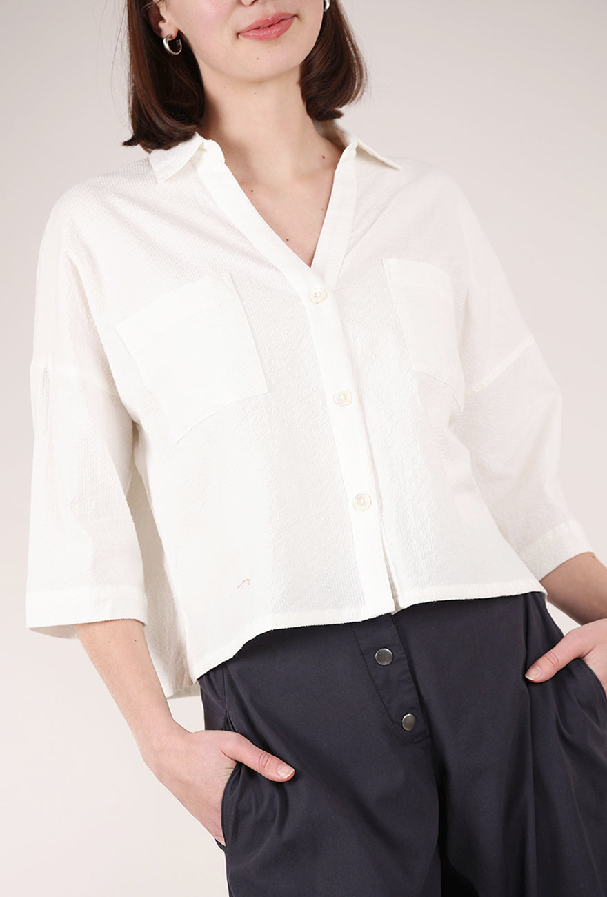 Bibico Cotton Ava Blouse, White Stripe 