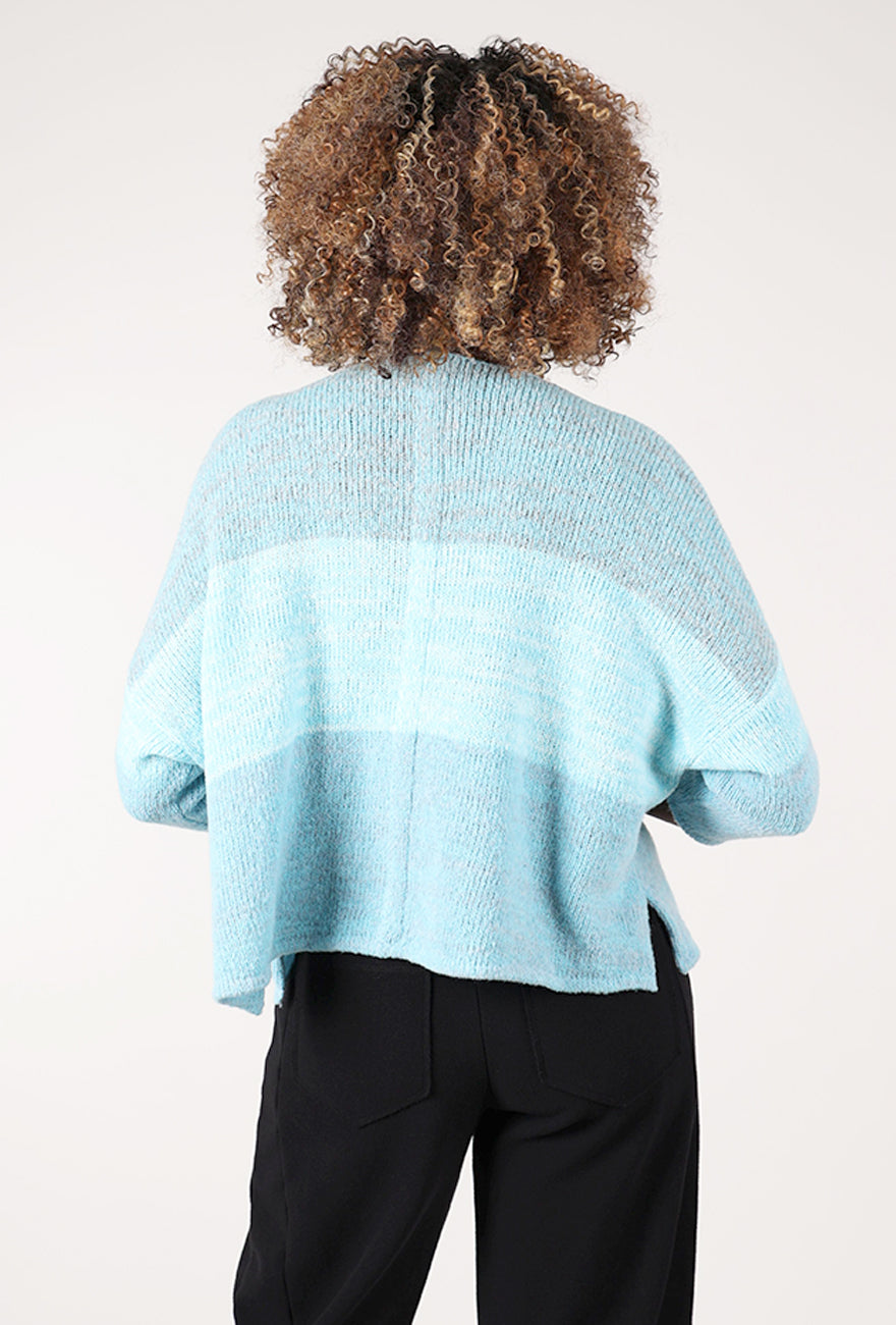 Color Block Cozy Cardie, Sky Mix Angle 3