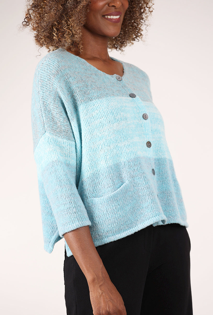 Color Block Cozy Cardie, Sky Mix Angle 4