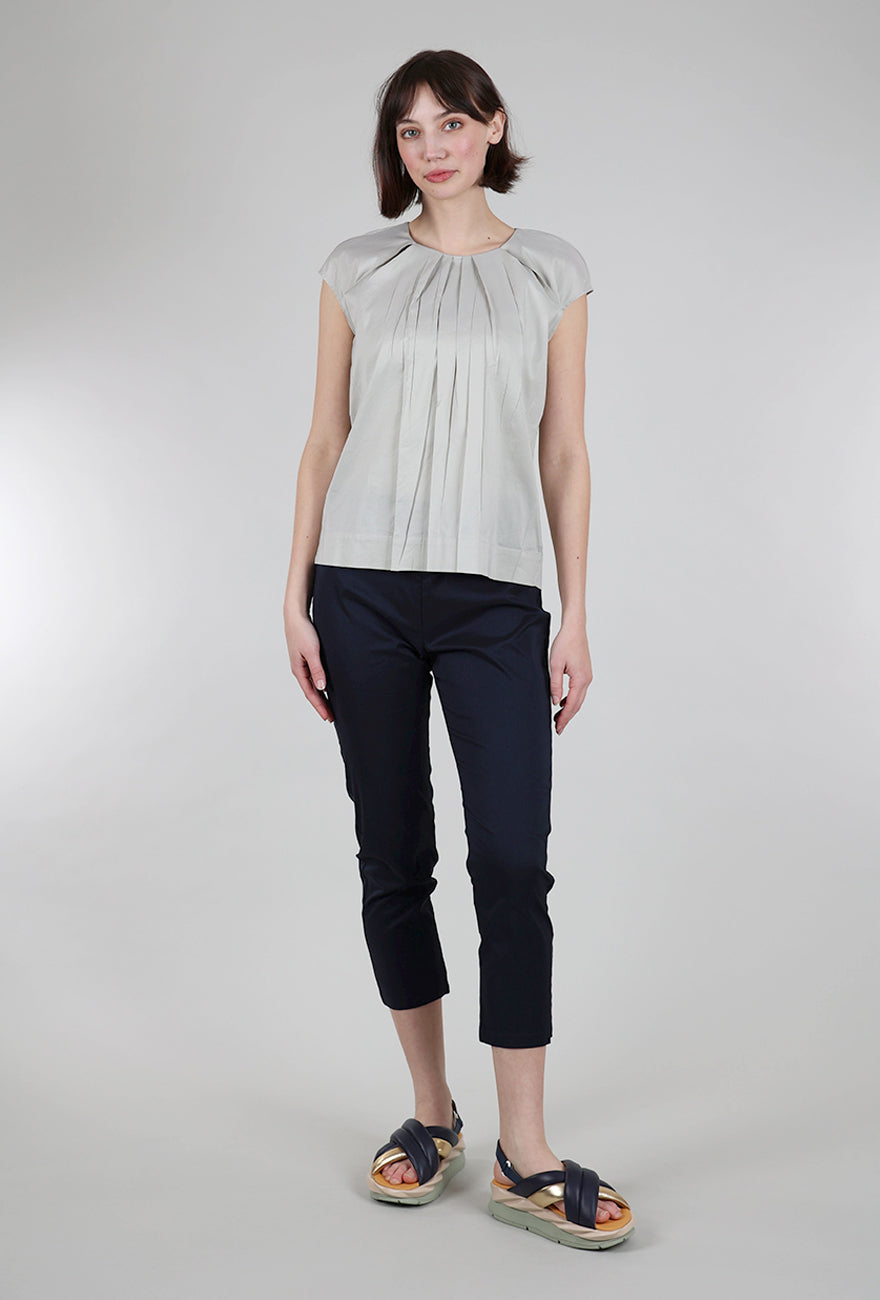 Cotelac Debardeur Pleat Blouse, Argile 