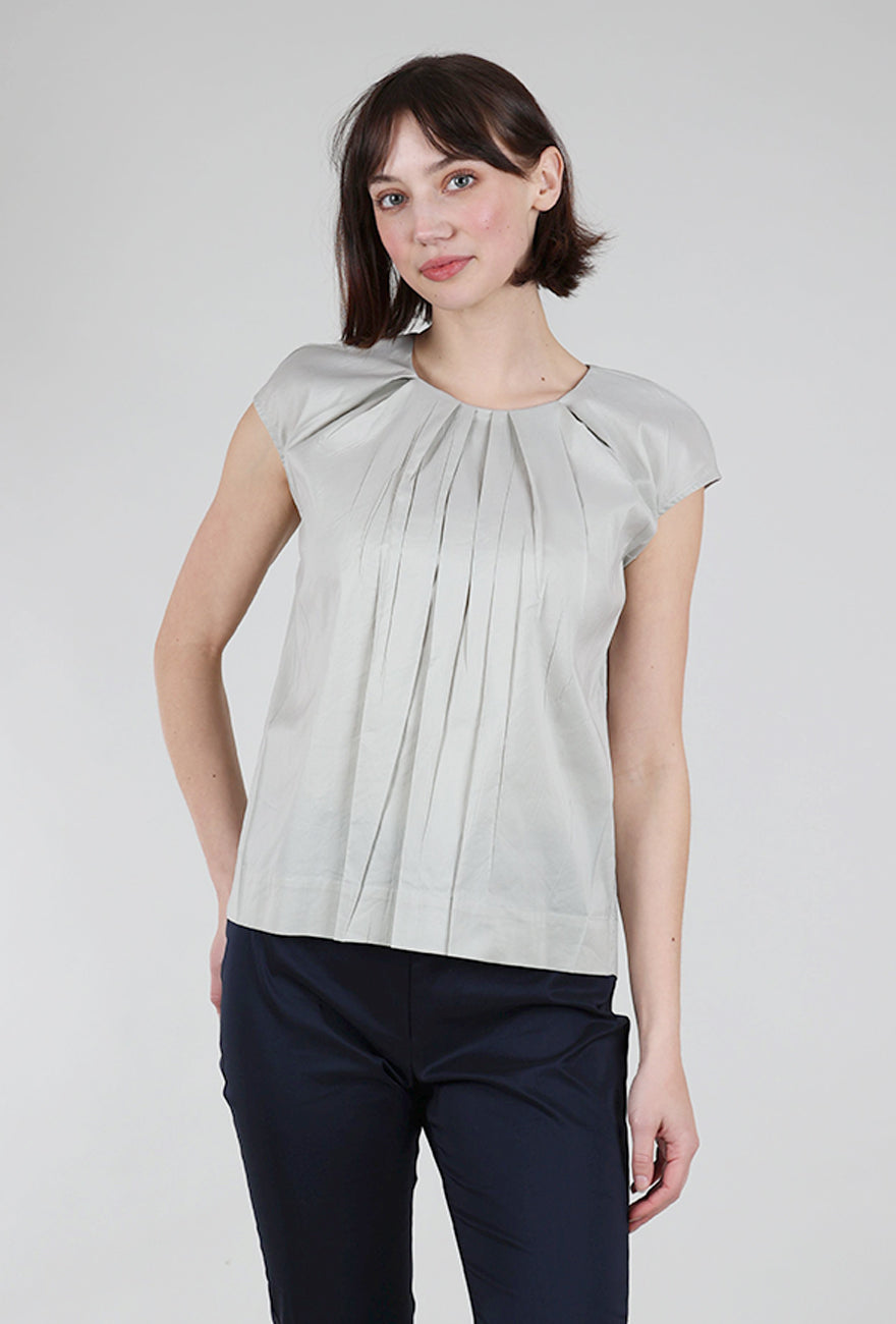 Cotelac Debardeur Pleat Blouse, Argile 