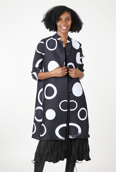 Vanite Couture Bounce Jacket Meets Dress, Black/White 