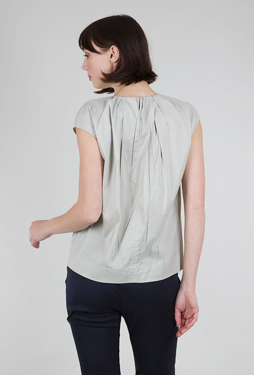 Cotelac Debardeur Pleat Blouse, Argile 